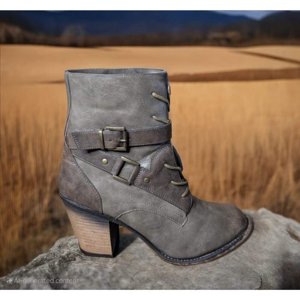 Pierre Dumas Ravenna-18 Women’s Ankle Boot Size 10 Brown Booties Western